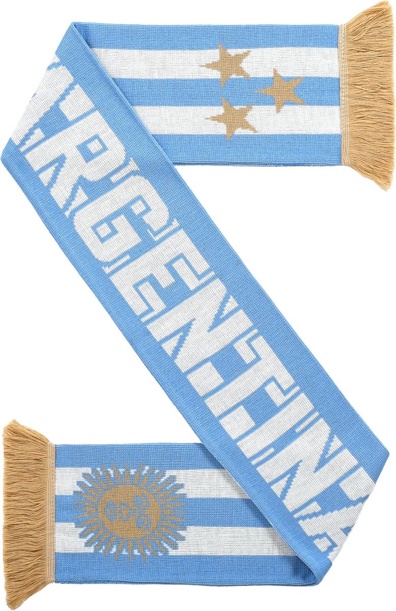 Argentinië voetbal gebreide sjaal (strepen)