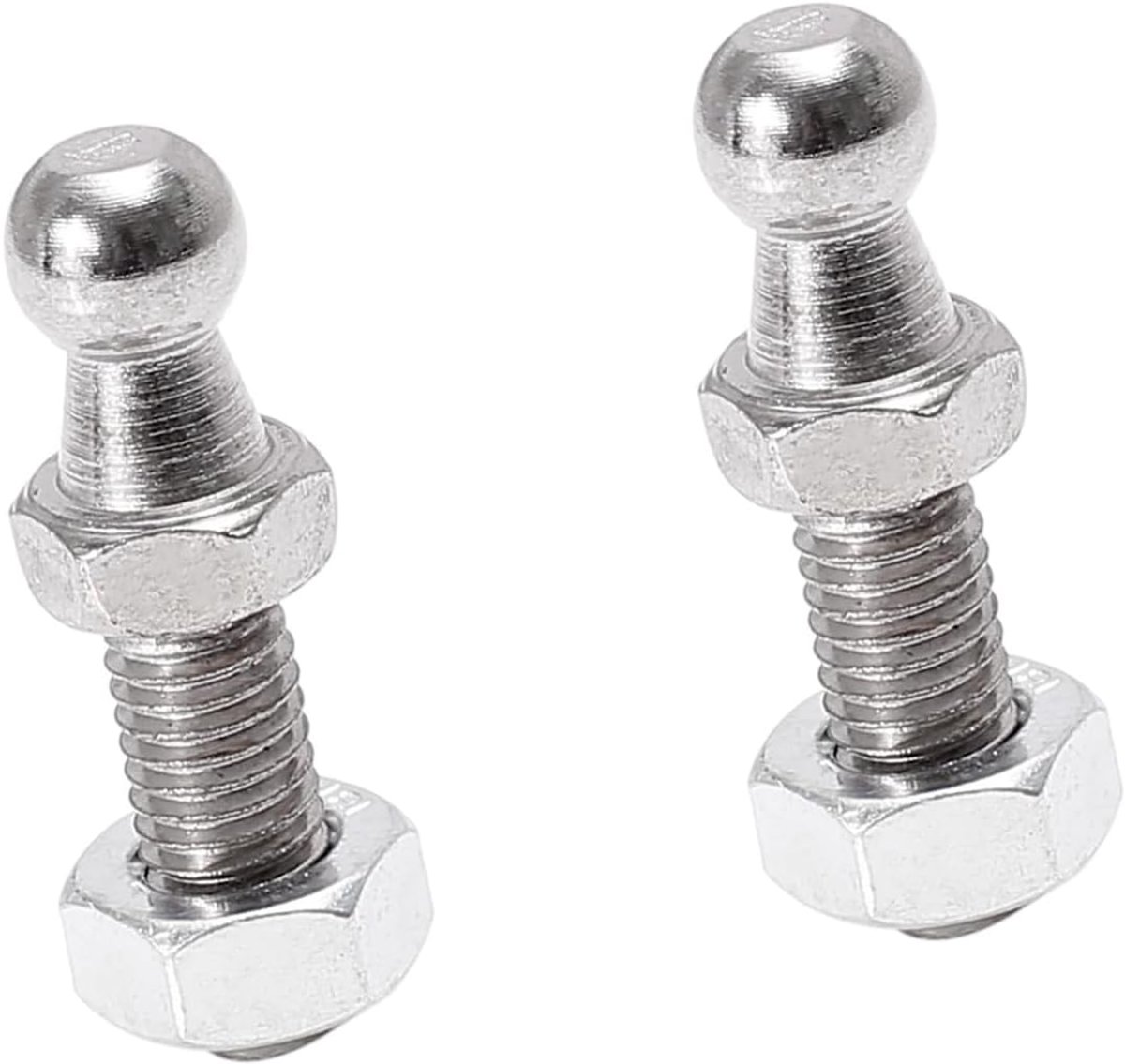 Set van 2 10 mm M8 x 20 mm kogelbouten voor autogasveren, zilveren gasveren, artikelvervanging