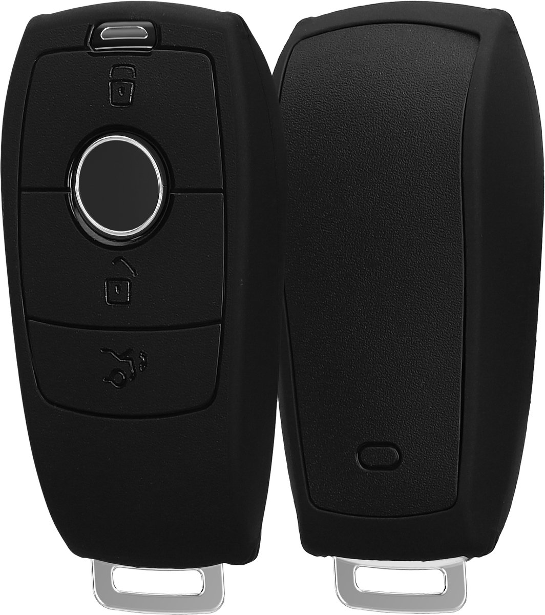 kwmobile Hoes voor Mercedes-Benz Smart Key (Keyless) Autosleutelhoes – Autosleutel Case van TPU – Matte Sleutelbescherming – Behuizing in zwart