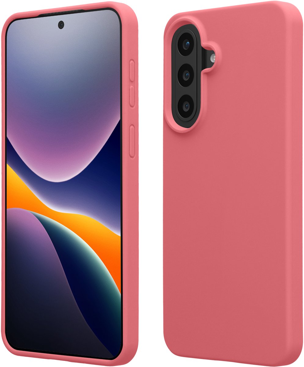 kwmobile telefoonhoesje geschikt voor Samsung Galaxy A57 5G - Hoesje met siliconen coating - Smartphone case in donkerroze