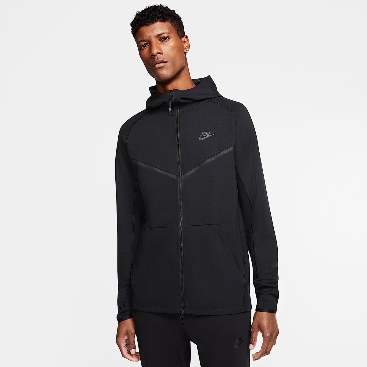 Nike Sportswear Windrunner Double-Knit Hoodie met rits – / Sportswear Lifestyle Heren Hoodie met rits voor Mannen Zwart