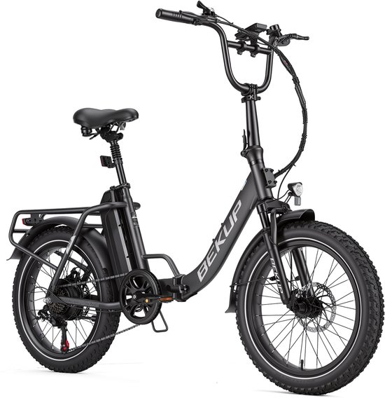 Elektrische Fiets Bekup S3 - 20" Banden - 48V15Ah Accu - 250W -Actieradius Tot 75 Km - Shimano 7 Versnellingen - Mechanische Schijfremmen - Grijs — afbeelding 2