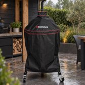 XCelsius® Kamado BBQ Hoes Large (L) 20-22 inch - 600D Waterafstotende Barbecue Kamado Beschermhoes - Met Verstelbare banden - Zwart met Rood