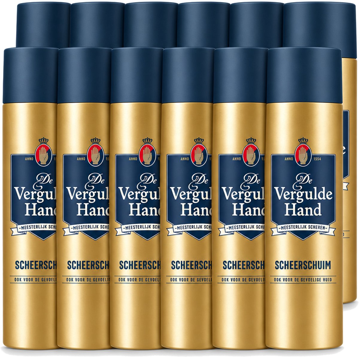 12 x De Vergulde Hand - Scheerschuim - 250 ml - Voordeelverpakking - 12 stuks