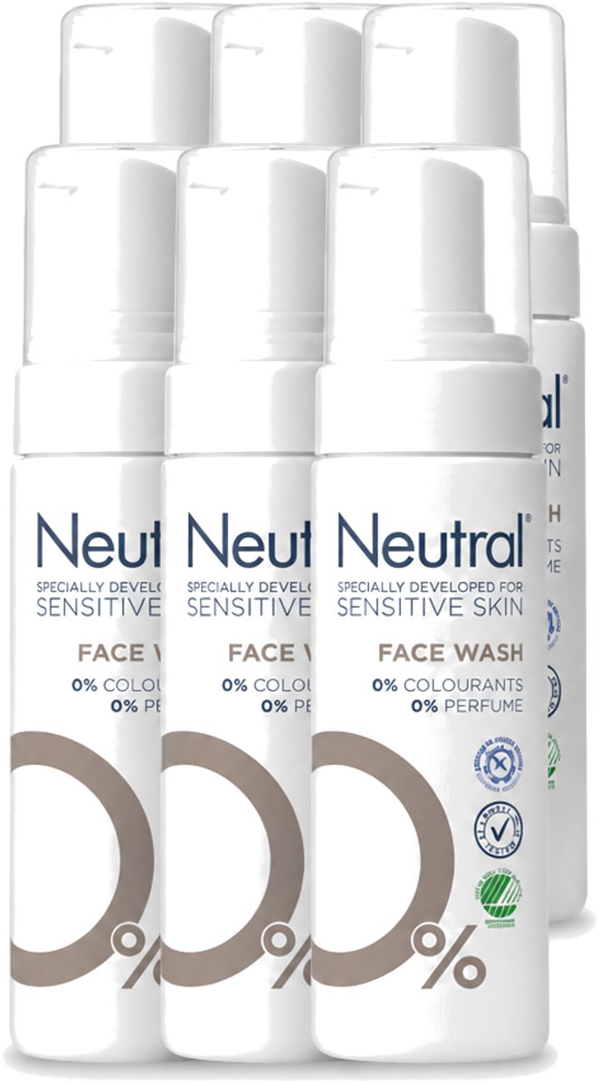 6 x Neutral – Gezichtsreiniging – Face Wash 0% Parfumvrij – 150 ml - Voordeelverpakking - 6 stuks