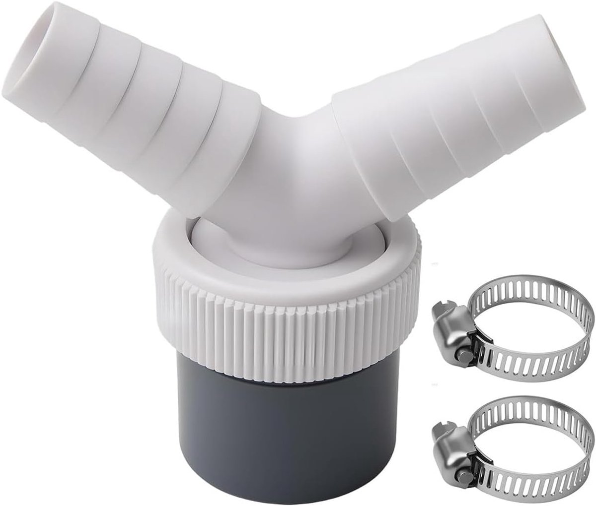 YANGWEN Y-verdeler wasmachine vaatwasser 18-24/40 mm klemmen - Dubbele aansluiting met slangklemmen - ShopVlot