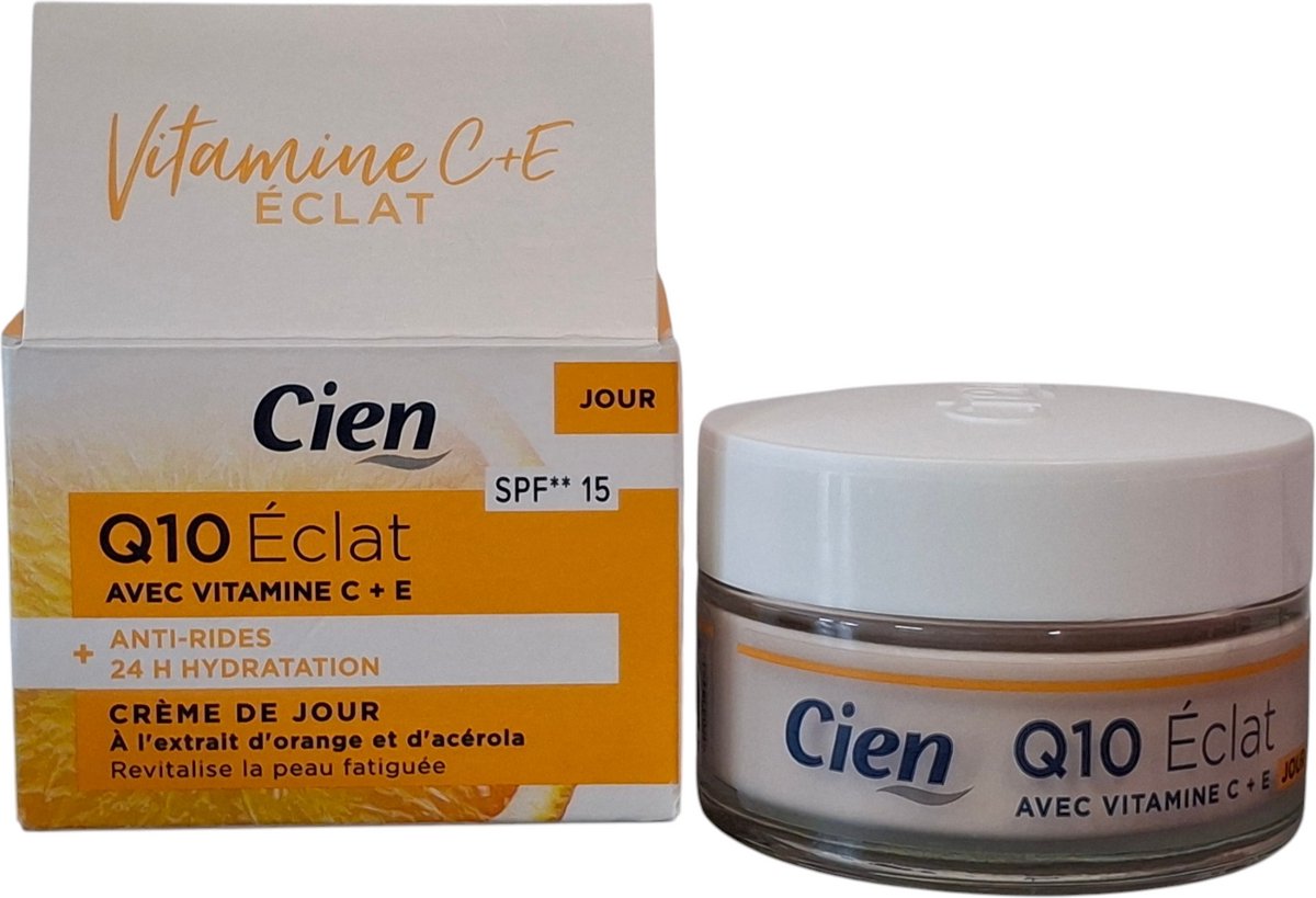 Cien Q10 Éclat Anti-Rimpel Dagcrème met Vitamine C + E SPF 15 voor Dames 50 ml
