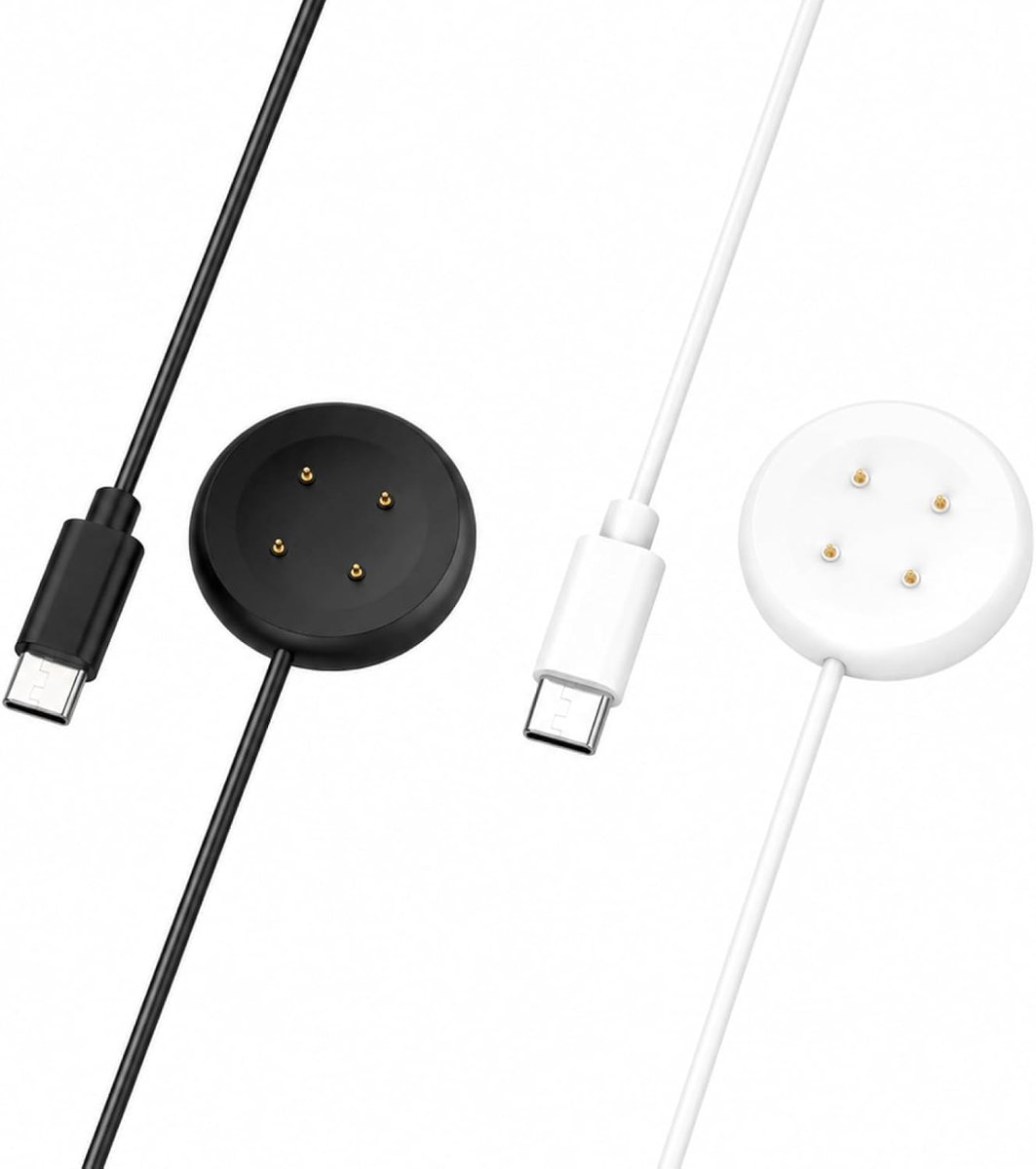 USB-C oplaadadapter voor Google Pixel Watch 2 & 3 - Type-C 100 cm oplaadkabel 2 stuks compatibel met Pixel Watch 2/3 - ShopVlot