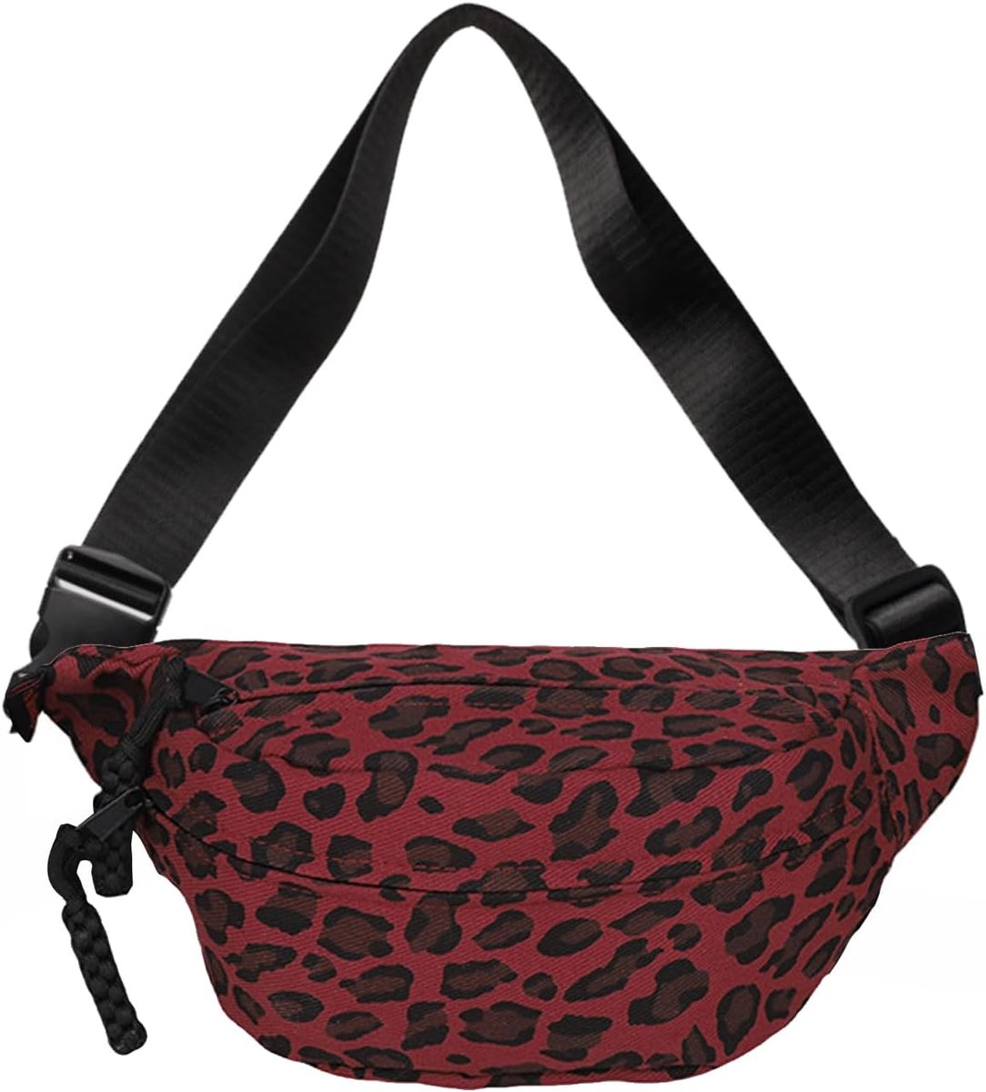 Heuptas Leopardprint - Rood - Modern ontwerp - Ideaal voor reizen - ShopVlot