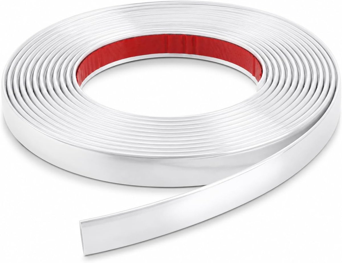 Afwerkingslijst, 6 m, decoratieve strip van pvc, flexibel, 6 m x 1 cm, zelfklevend, waterdicht en duurzaam, voor - ShopVlot