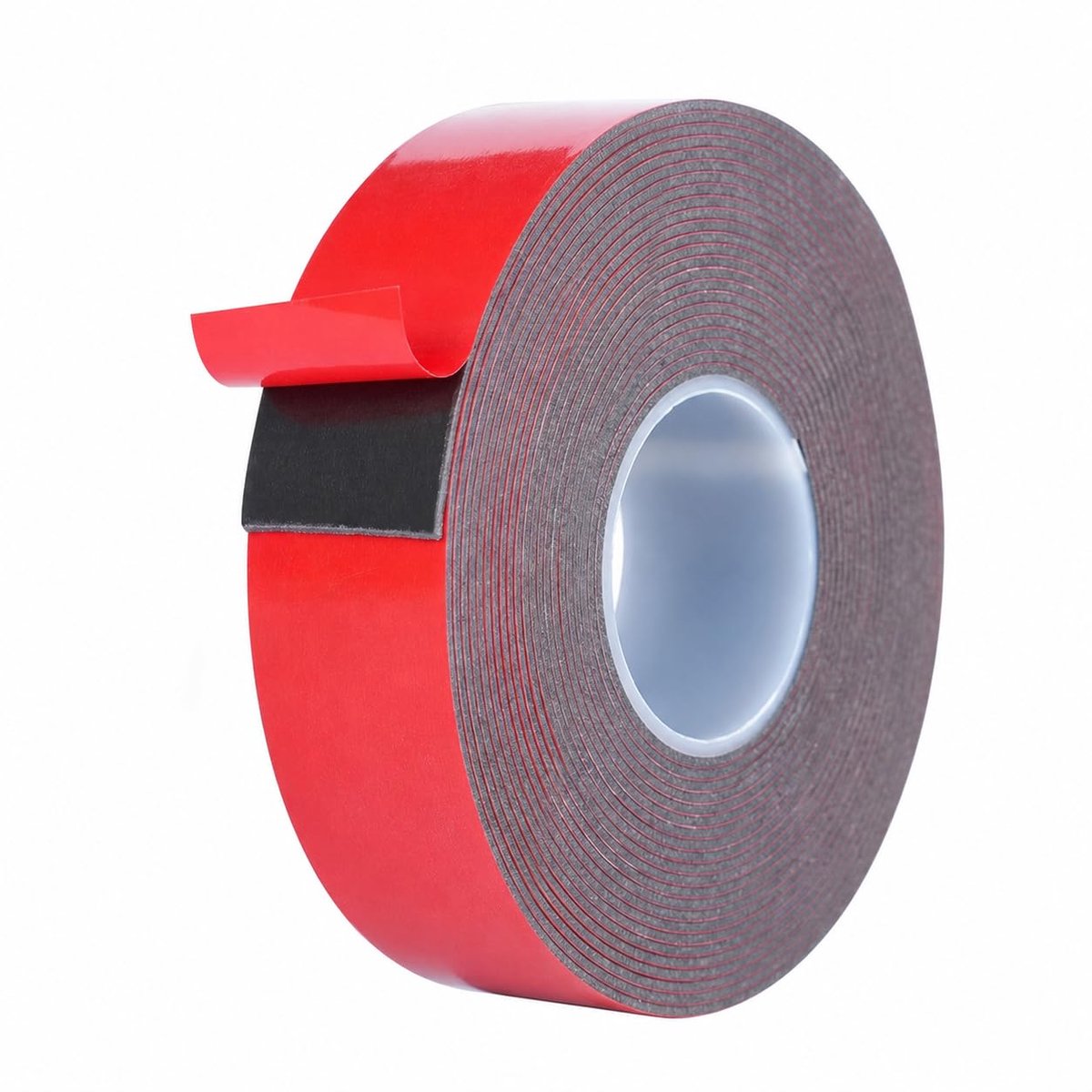 Dubbelzijdig plakband, extra sterk, 20 mm x 3 m x 1,1 mm, zwarte acryllijm, hittebestendig, waterbestendig - ShopVlot