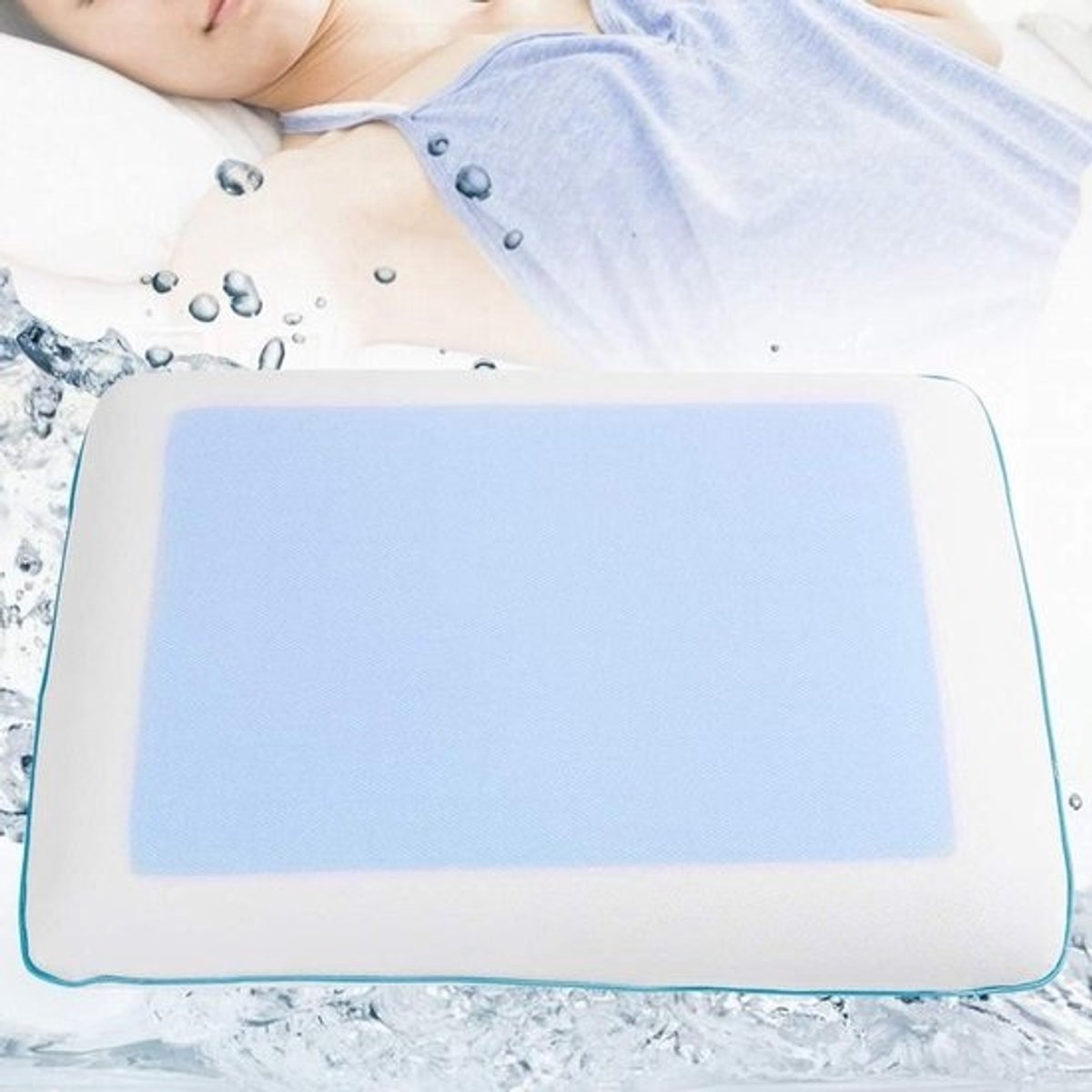 Coolingkussen van memoryfoam - Verfrissend ontwerp - Voor verbeterde slaapkwaliteit - Ademend materiaal - Cadeau voor familie en vrienden