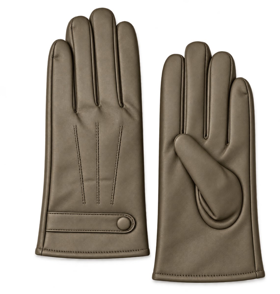 MoodLux Winterhandschoenen Kunstleer met Fleece - Touchscreen - Winddicht & Waterafstotend - One Size - Voor Kleine Handen - Unisex - Taupe
