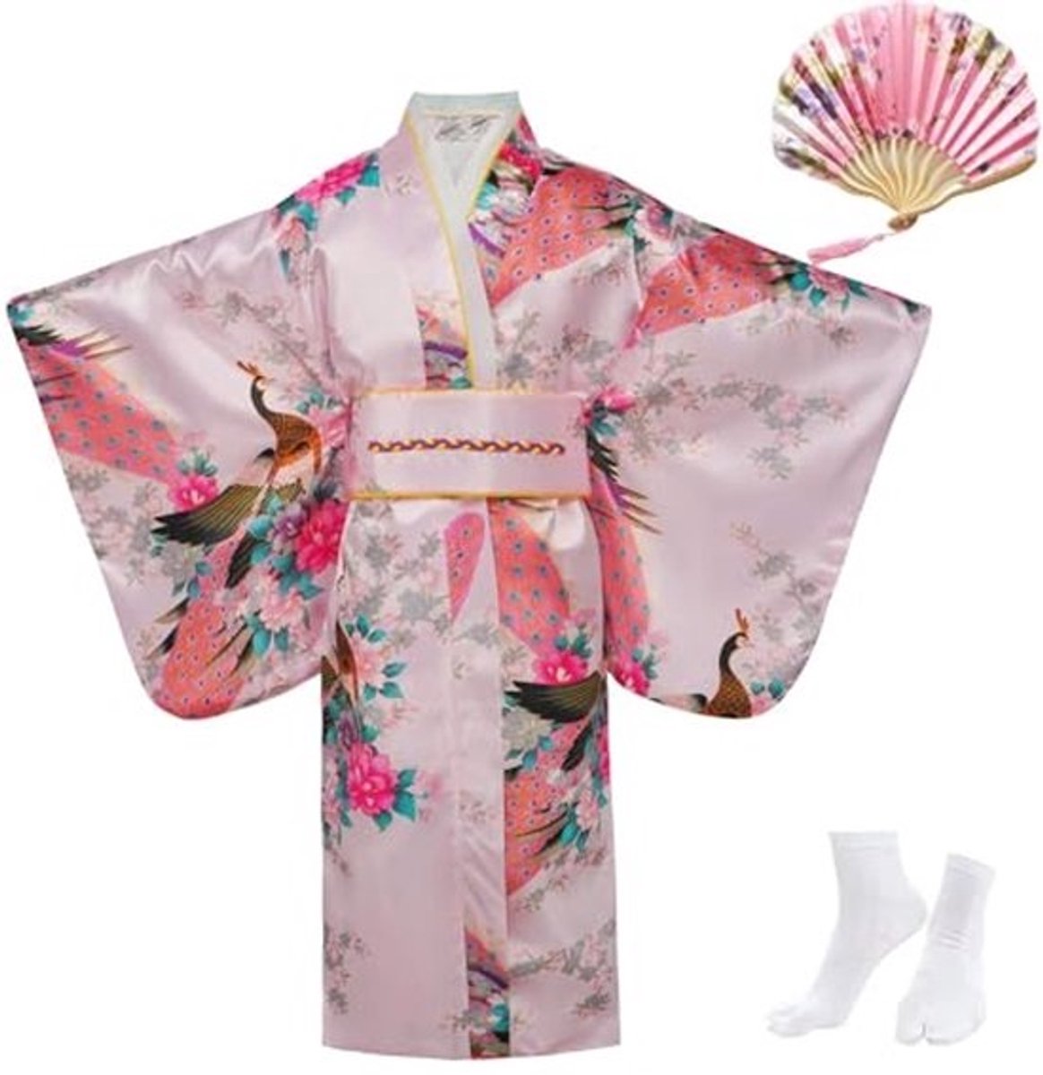 Vintage Meisjes Kimono - Traditionele Japanse Kleding voor Kinderen - Perfect voor Bruiloften en Feesten