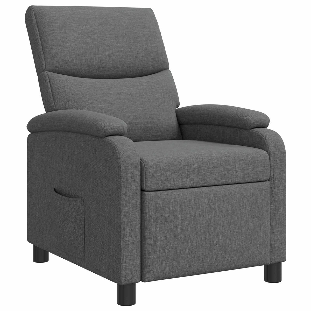 vidaXL Recliner - Donkergrijs - Stof