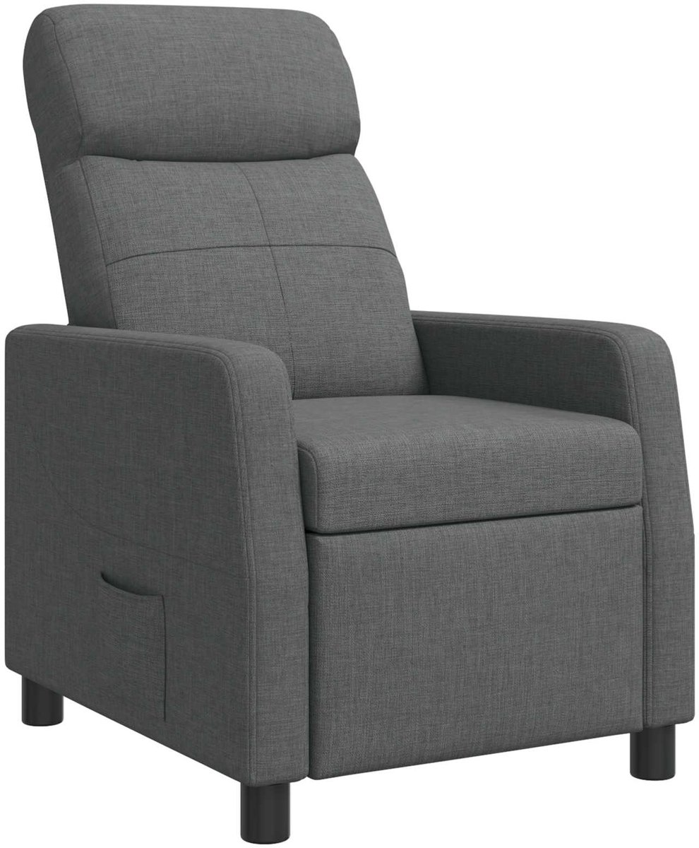 vidaXL Recliner - Donkergrijs - Stof