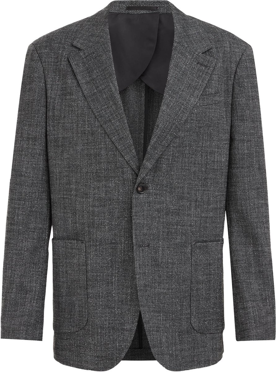 WE Fashion Heren regular fit blazer met structuur