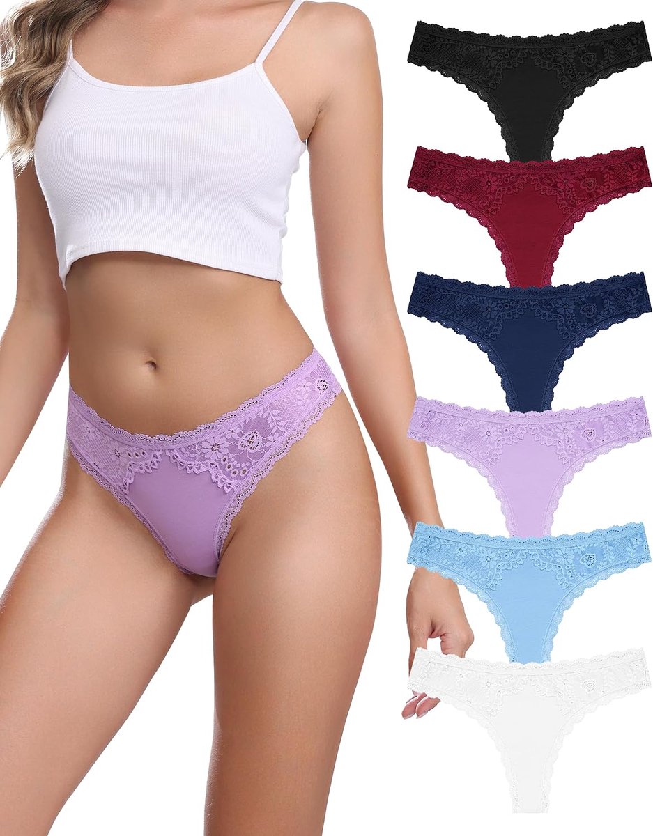 Levao Women's Cotton Thong, Thong, Thong, Lace - ShopVlot