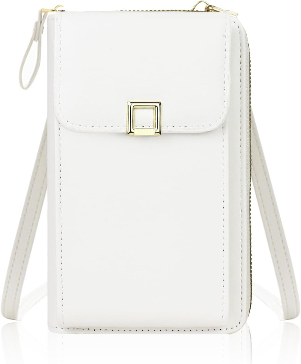Dames Schoudertas van PU Leer, Mini Crossbody Tas met Verstelbare Schouderband en Telefoonvak