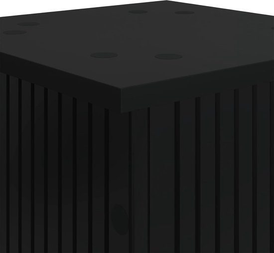 2 stuks, zwart, 30,5 x 30 x 80,5 cm, van houtmateriaal, moderne bloempotstandaard, hoog, voor binnen, vochtbestendige plantentafel voor vetplanten — afbeelding 4