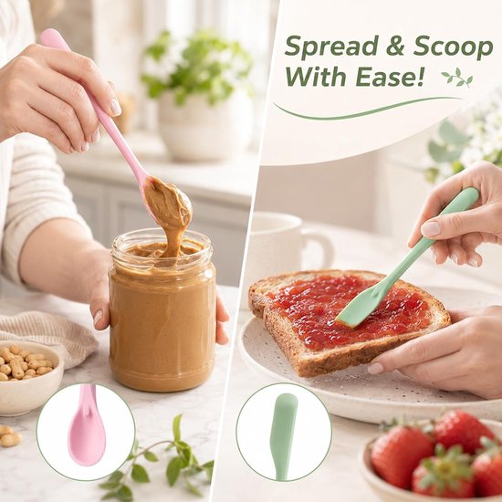 Spatels Mini, Multicolor Siliconen Fles Schraper — afbeelding 4