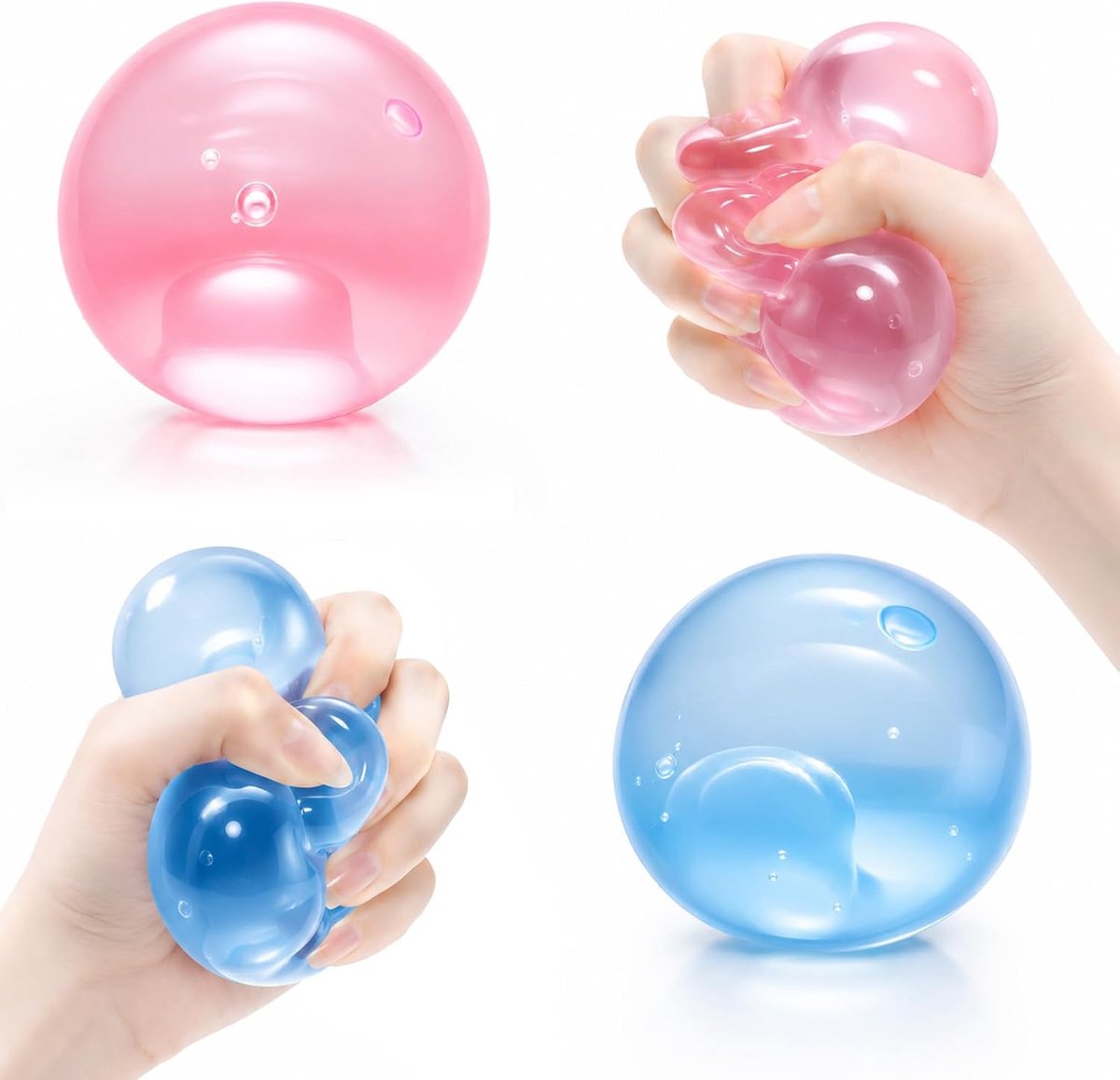 Squishy, stressbal, kokosolie stressbal, 2 stuks kokosolie stressbal