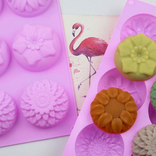 2Pcs Bloemvormen, Siliconenvormen, Diy Bakhulpmiddelen, Kan Chocolade, Desserts, Zeep, Aromatherapie Maken — afbeelding 3