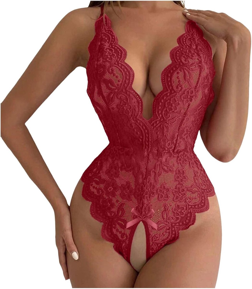 Lingerieset kant satijn transparante babydoll grote maat dames tweedelig romantisch fijn huwelijksnacht vrouwelijke stijl A234