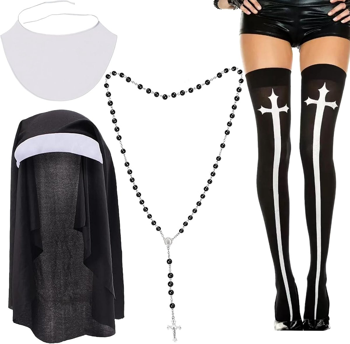 Goede zus, Halloween, nonnenhoed voor dames, Halloween, carnaval, kostuum, accessoires