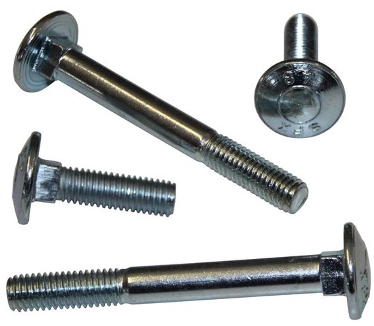 slotschroeven M6 - bouten met platte kop - voor montagewerkzaamheden - verzinkt staal - corrosiebestendig - 120 mm lengte - zilverkleurig