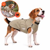 Furry Original® Honden Jas Waterdicht - Softshell Regenjas - M 43-50 cm - Verstelbare Regenjas met Rits voor Tuig - Reflecterende Hondenjas voor Kleine, Teckel & Medium Hond - Snel aan/uit - Kleding