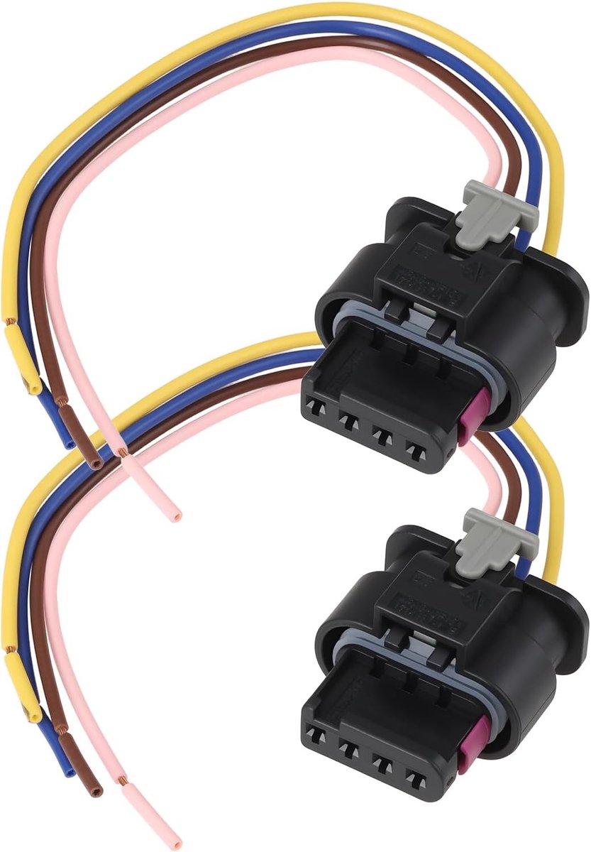 2 stks 4 pin reparatie connector pigtail 4H0973704 4F0973704 Compatibel met Audi Compatibel met VW