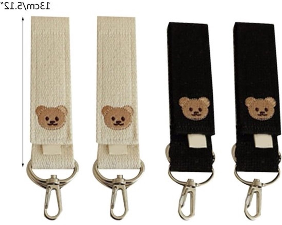 Dailygoods - Kinderwagenhaken, kinderwagenhaken, 2 stuks, zakhaken, antislip hanghaken - luiertas, mamatas, portemonnee, kinderwagen en accessoires