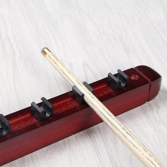 Set - pool cue rack - voor wandmontage - houten biljartstokhouder - cue stand — afbeelding 3