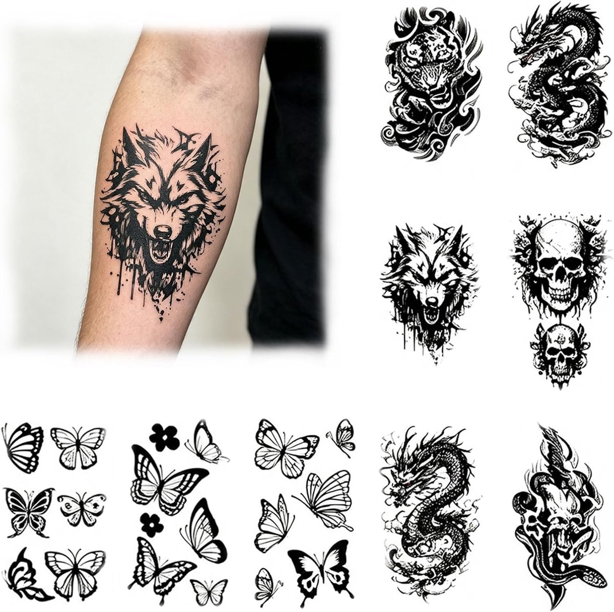 Tijdelijke Tatoeages, Tatoeagestickers voor Huid