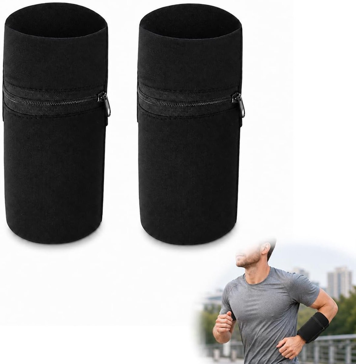 2 stuks sporttas met ritssluiting