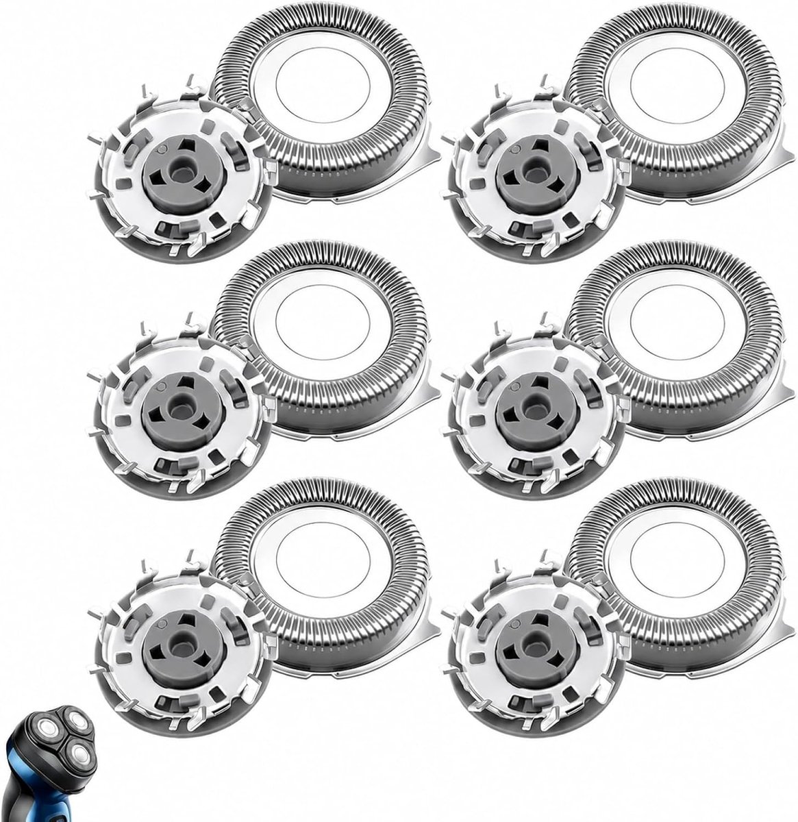 6 Scheerkoppen Compatibel met Philips Series 3000 2000 1000