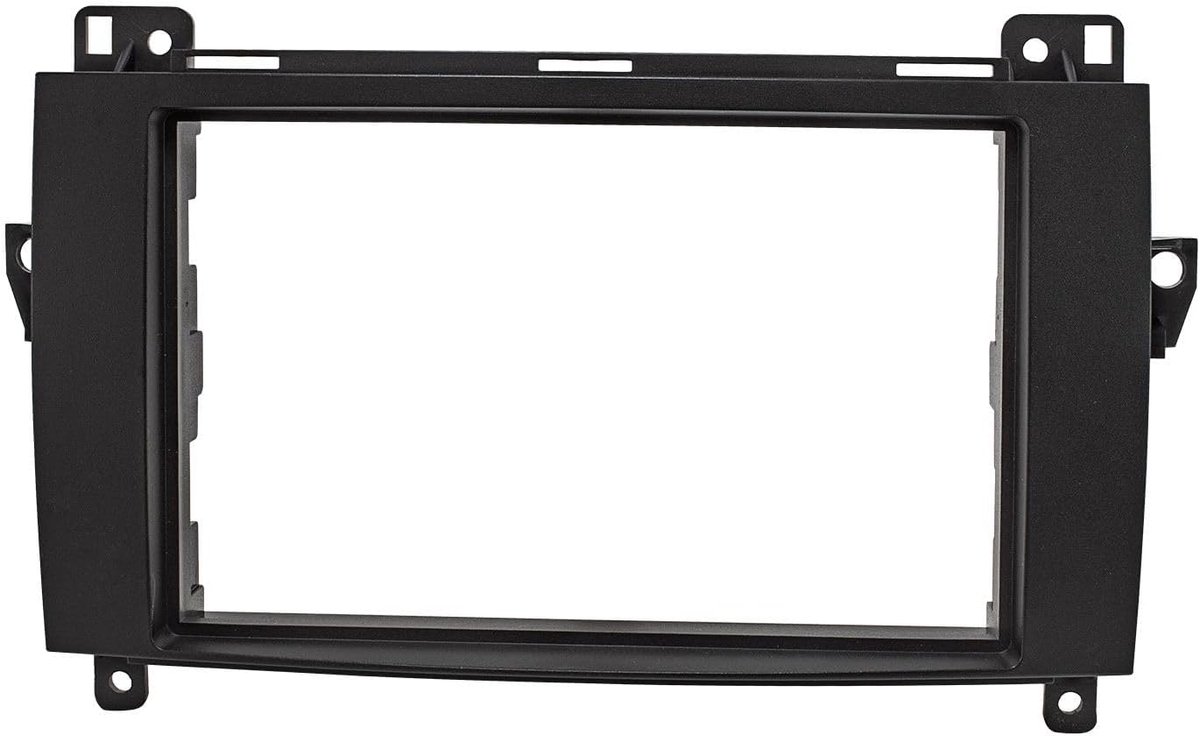 Double Din Radio Installatiekader - Geschikt voor Mercedes A W169, B W245, Sprinter W906 - Zwart - ShopVlot