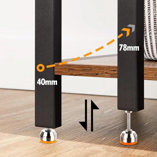 Set van 4 Verstelbare Machinepoten met Rubber Buffers voor Vloerbescherming - M8, 50 mm, Hoogte 40 mm, Geschikt voor Meubels en Apparaten — afbeelding 3