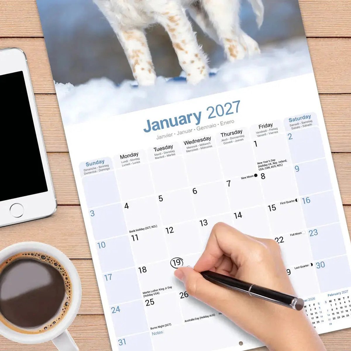 Engelse Setter Kalender 2027