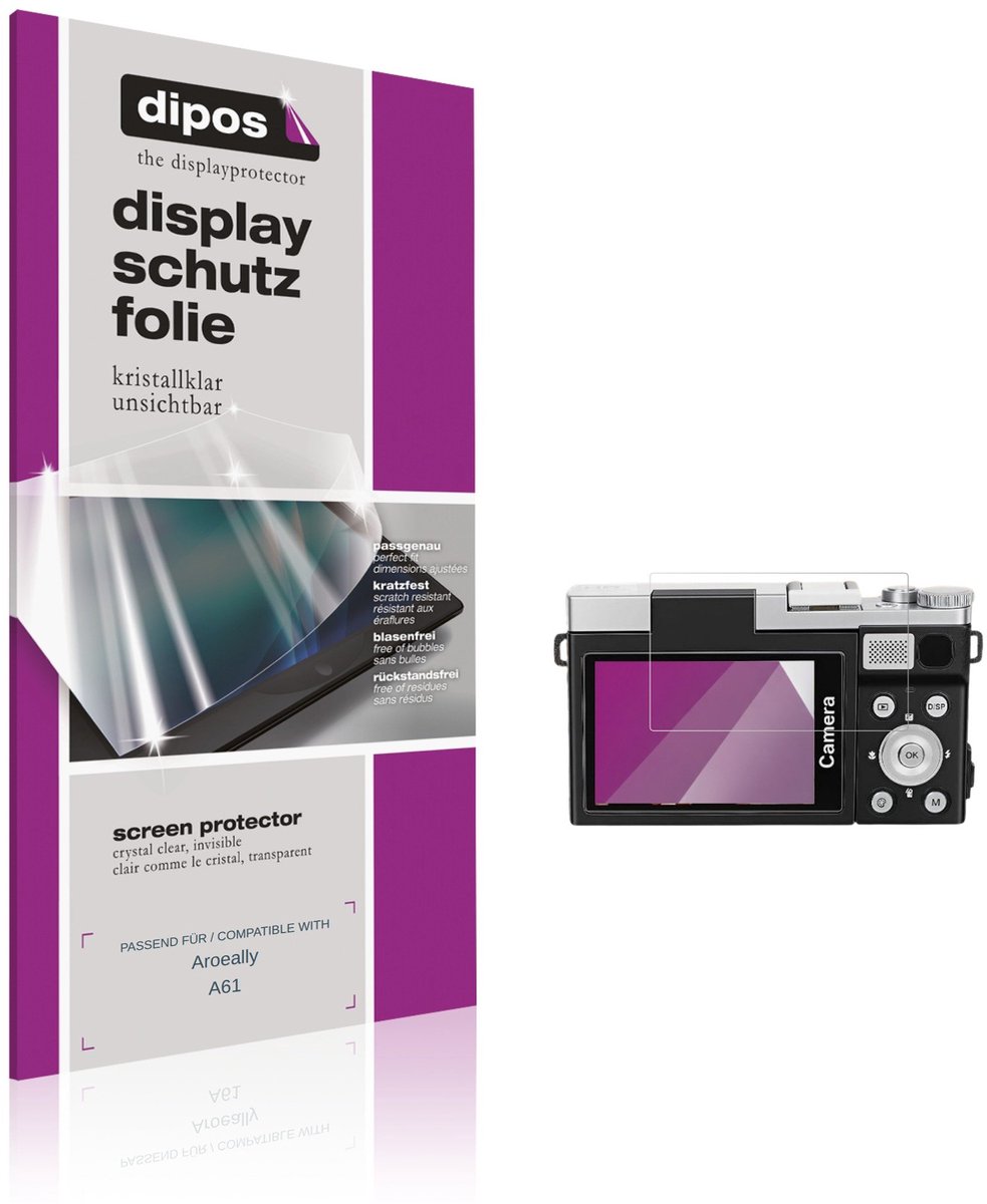 dipos – 4x Beschermfolie geschikt voor Aroeally A61 | Krasbestendige & heldere Screenprotector Ultra-Thin