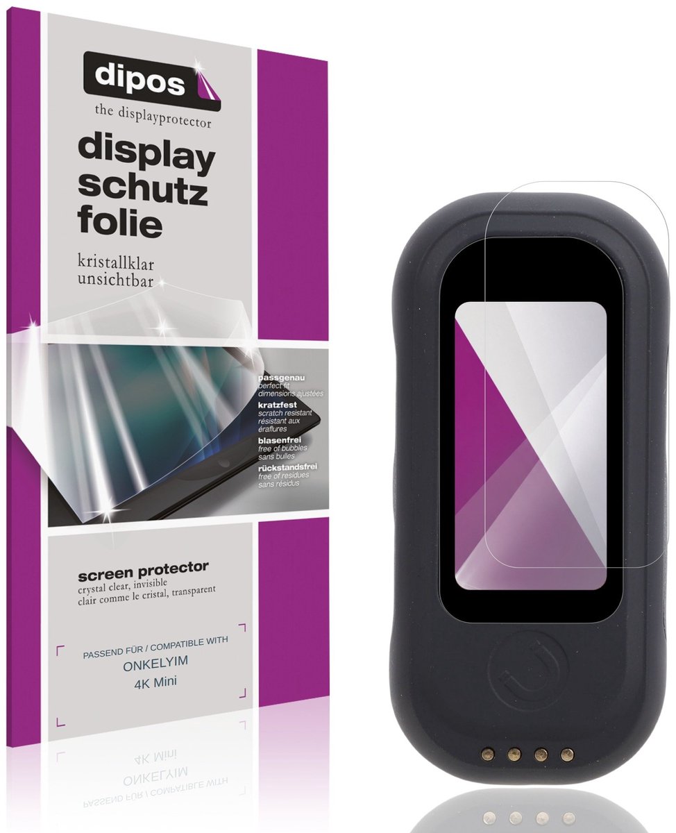 dipos – 4x Beschermfolie geschikt voor ONKELYIM 4K Mini | Krasbestendige & heldere Screenprotector Ultra-Thin
