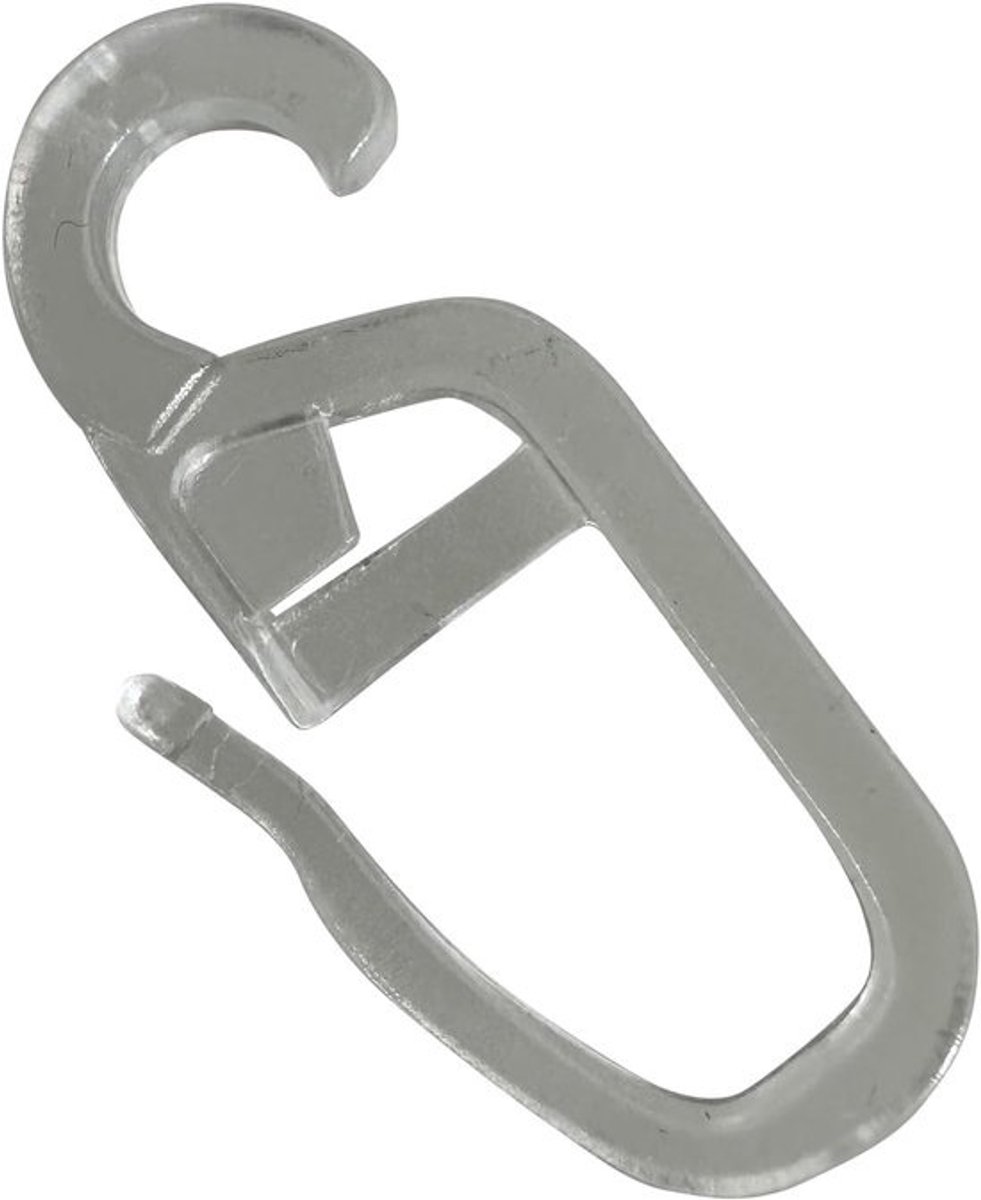 Gordijnhaken - Overclipshaken - Vouwhaken - Gordijnen ophangen - Met 5 mm oog - 25 - 50 - 100 en 200 stuks - Transparant