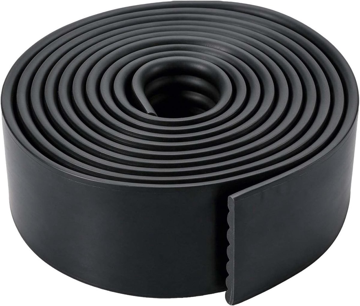 Schuimrubberen randbescherming 5 m x 8 cm, zelfklevend en zacht, schokbestendig voor tafel, bed en bureau, veilig voor baby's en kinderen (Zwart)