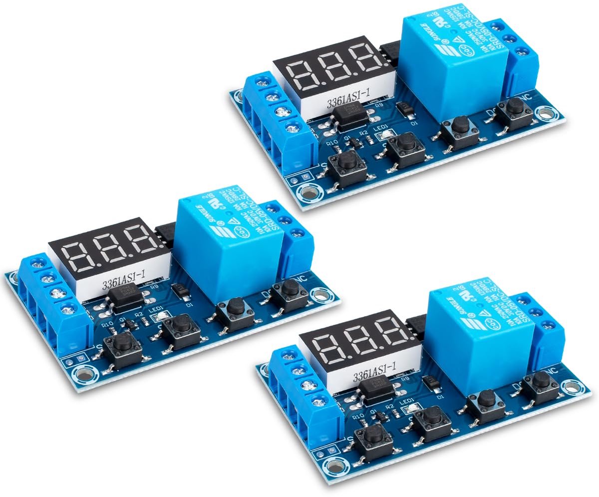 3pcs DC 6-30V Delay Relay Time Programmable Relay with LCD Display, Type-C, Smart Home Controller - ShopVlot