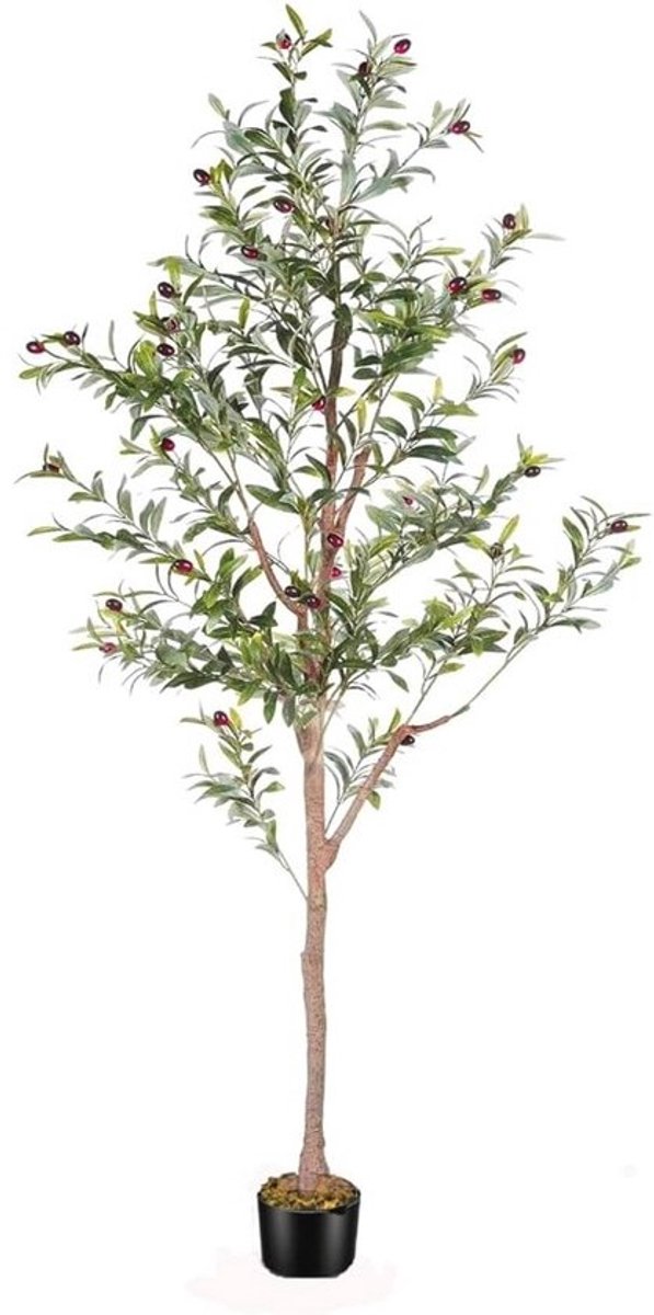 Kunstolijfboom 150 cm - Kunstplanten voor Binnen en Buiten - Moderne Decoratie en Housewarming Cadeau