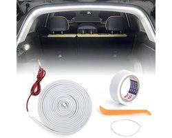 SnelShoppen - Car Trunk Light LED Strip 4m - Flexibele Ambient Verlichting met Sensor - Universele Kofferbakverlichting voor Auto's en SUV's - Plug &