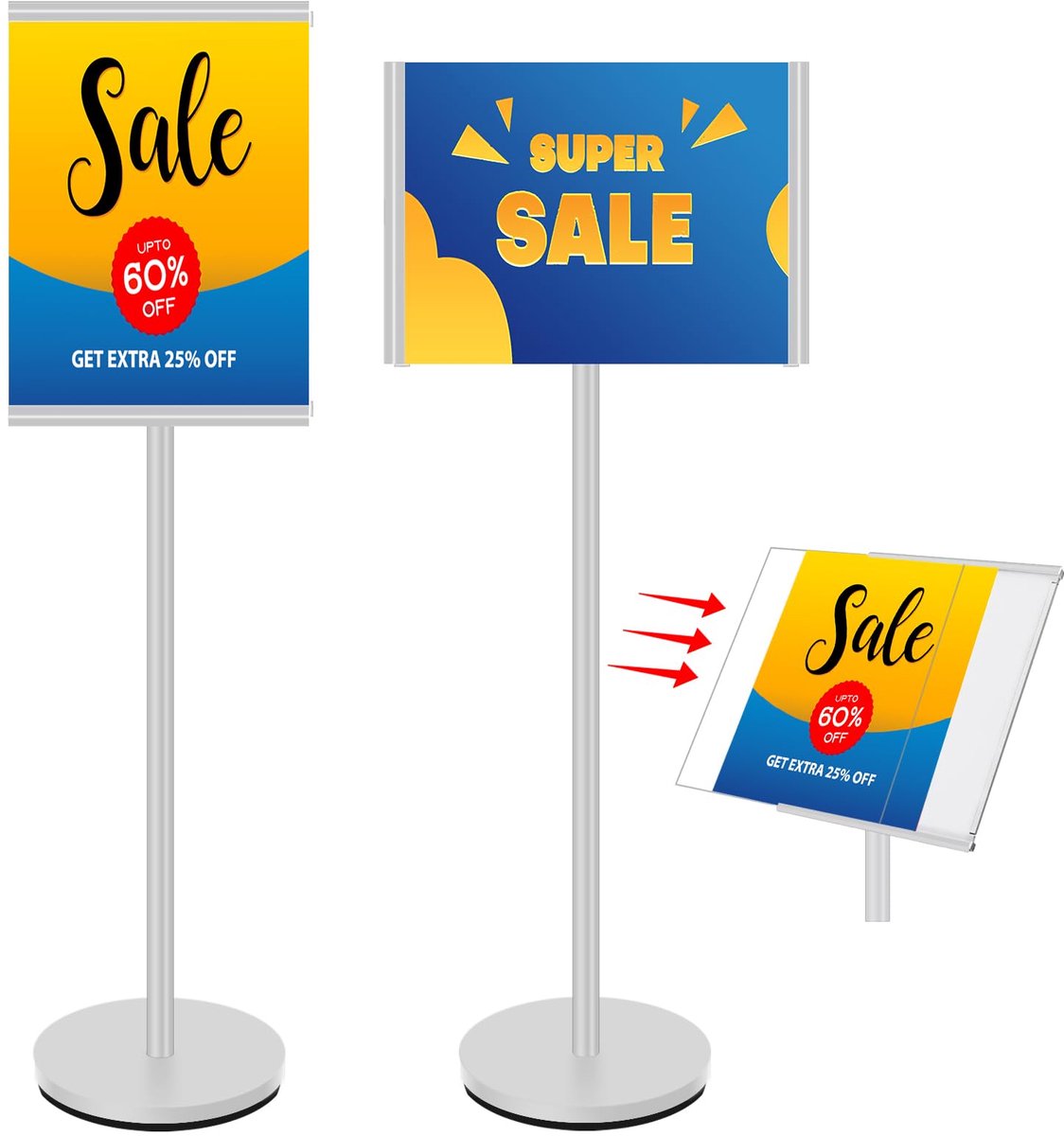 displaystandaard A3 heavy duty - acrylpaneel - staande bordhouder - ideaal voor restaurants - ShopVlot