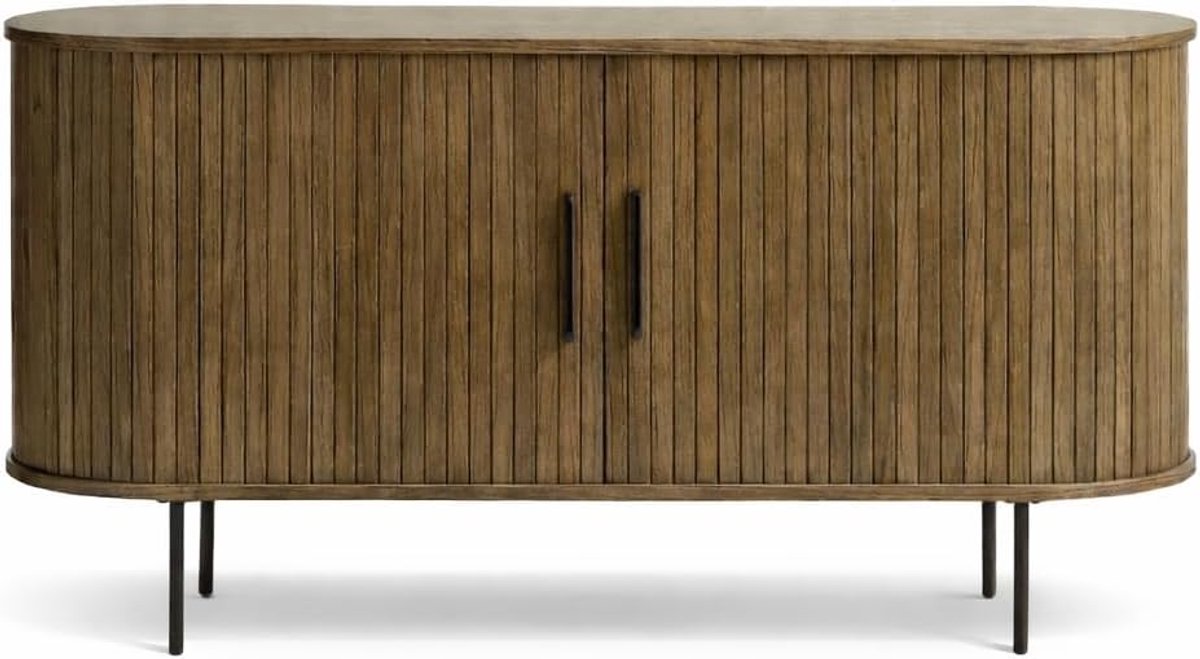 Stijlvol dressoir 140x78x41 cm - Ruime opbergmogelijkheden met LED-verlichting en glazen deuren - Industrohome