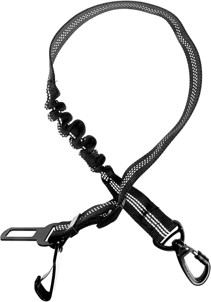 Veiligheidsgordel voor honden, 3-in-1, multifunctioneel, verstelbaar, reflecterend nylon en sterke karabijnhaak, voor alle middelgrote honden